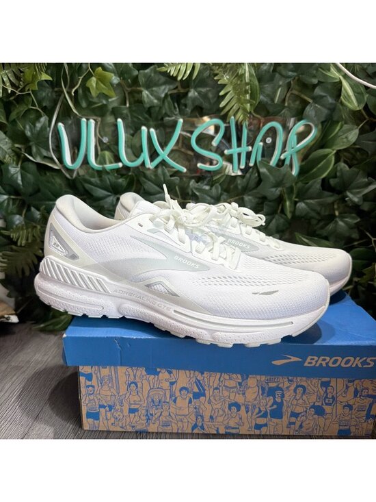 Brooks Adrenaline GTS 23 W 12 Wide M 10.5 Shoe White Running Walking 1203811D104